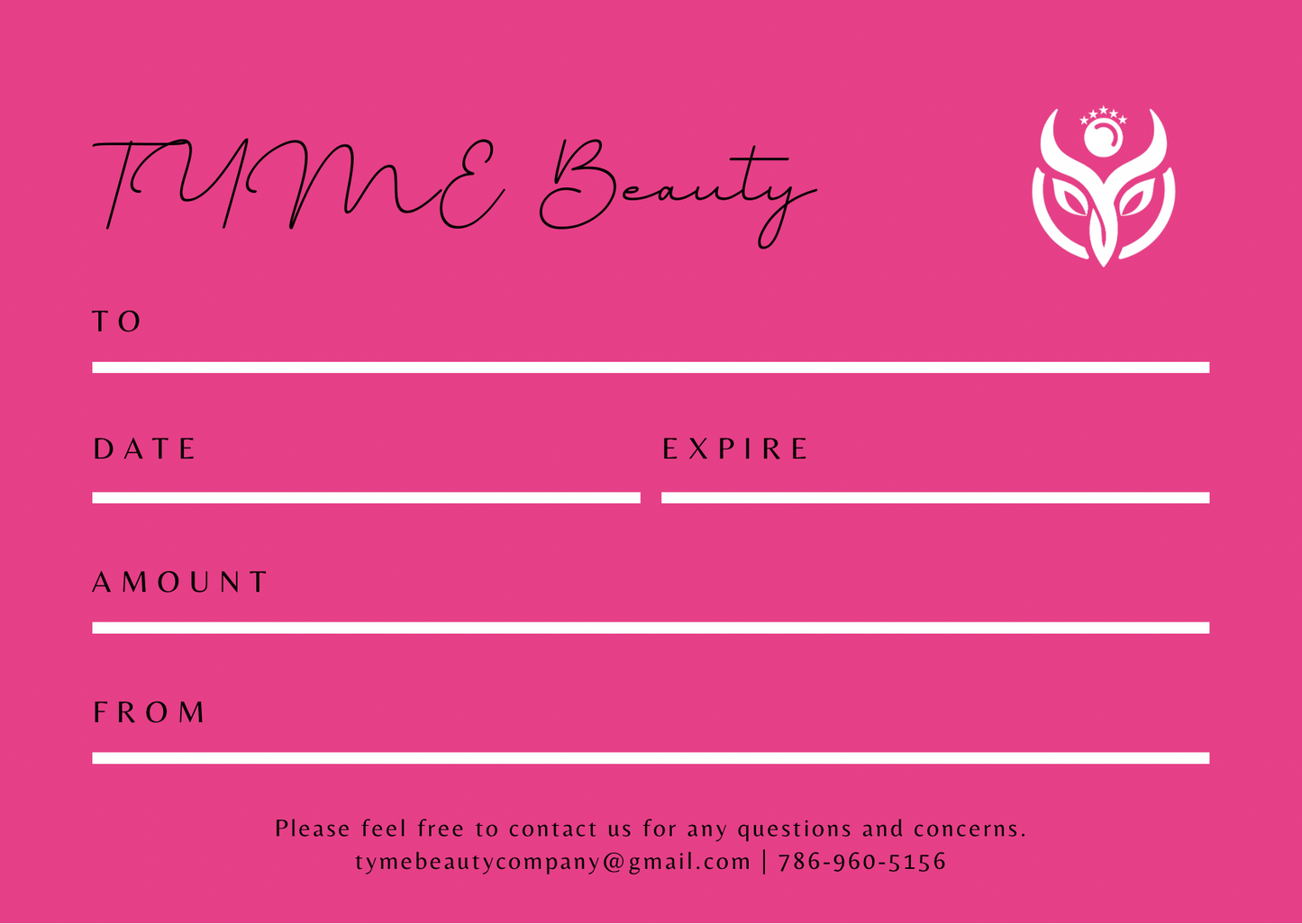 TYME Beauty Gift Card
