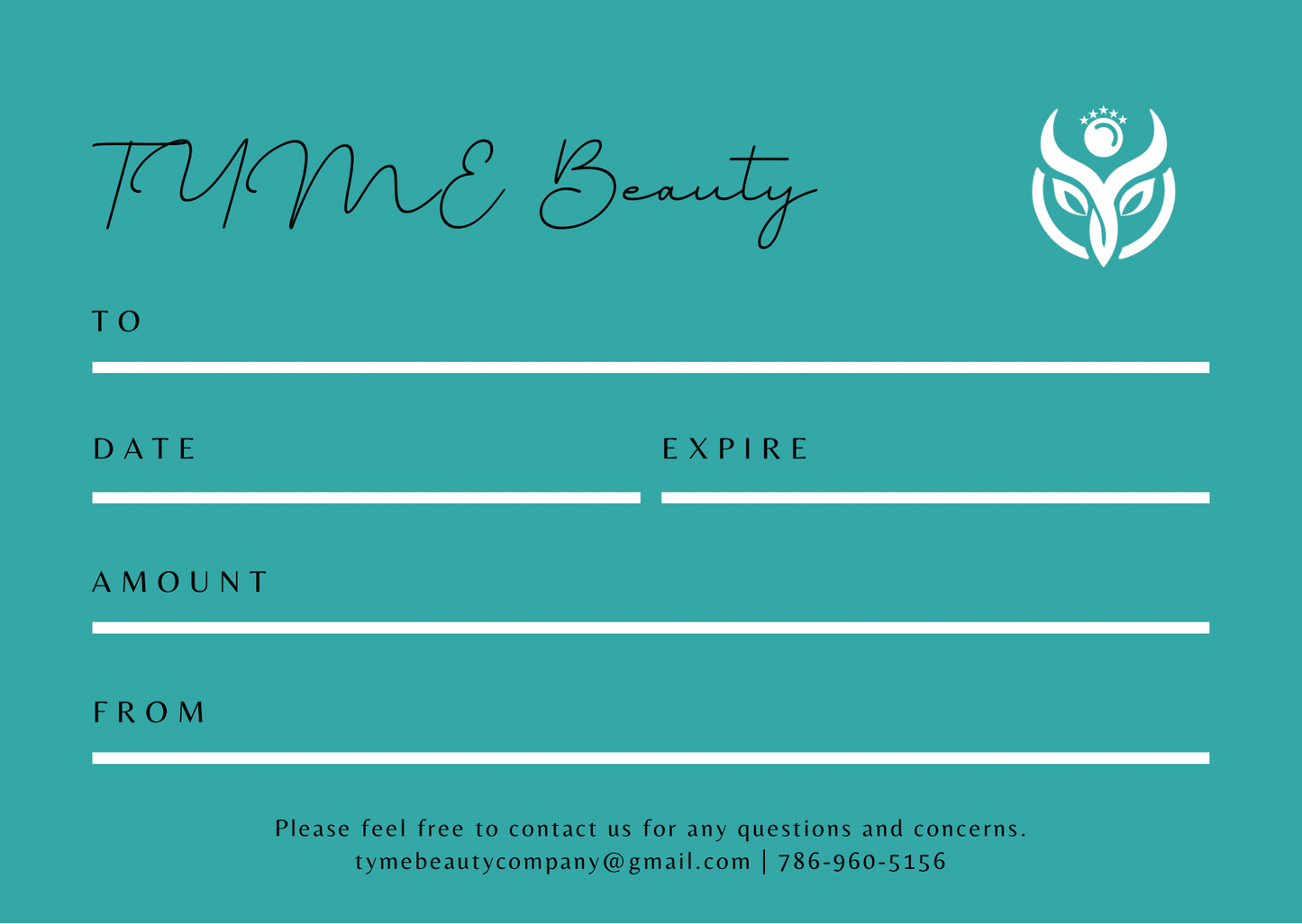 TYME Beauty Gift Card